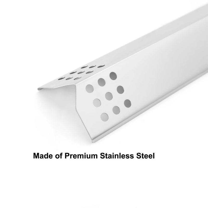 YIHAM Replacement Parts for Grill Master 720-0697 Nexgrill 720-0830H 720-0783E 720-0737 BBQ Heat Shield Plate Tent Burner Cover Flame Tamer 14 9/16 inch x 3 3/8 inch, Stainless Steel, Set of 4, KS708 - Image 3